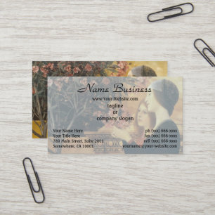 Carte De Visite Klimt Deux Filles avec Oleander Art Nouveau