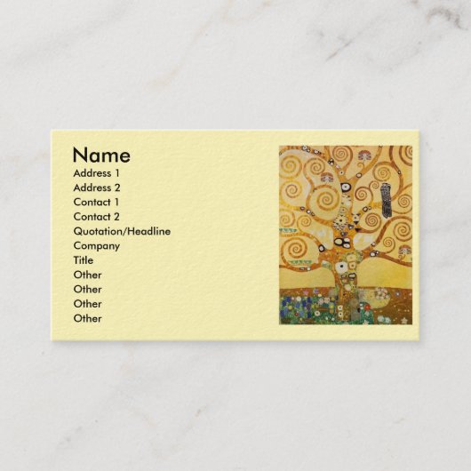Carte De Visite Klimt Tree of Life (Devant)