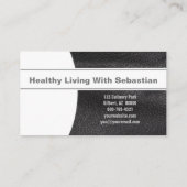 Carte De Visite Knife& Black Leather Background Replaceable Photo (Dos)