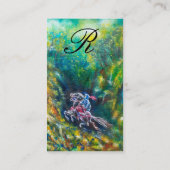 CARTE DE VISITE KNIGHT LANCELOT, CHEVAL EN FORÊT VERTE (Dos)