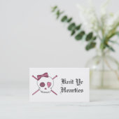 Carte De Visite Knit YE Hearties (rose) (Debout devant)