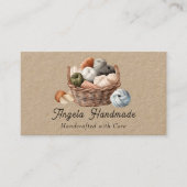 Carte De Visite Knitting Basket Handmade QR Code (Devant)