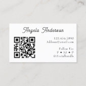 Carte De Visite Knitting Handmade QR Code (Dos)