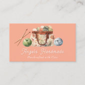 Carte De Visite Knitting Handmade QR Code (Devant)