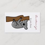 Carte De Visite Koala Bear Escalade Tree Thunder_Cove (Dos)