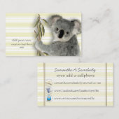 Carte De Visite Koala mignon (Devant / Derrière)