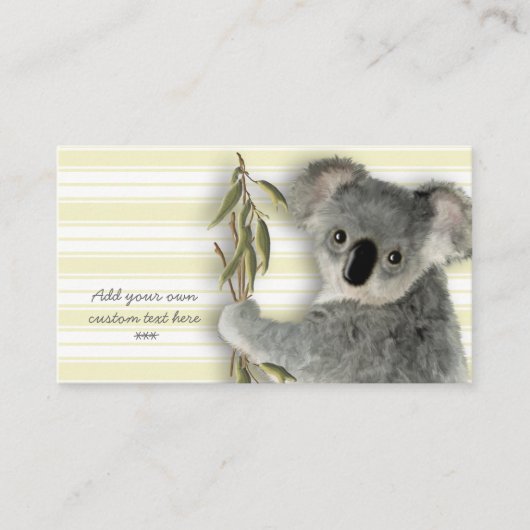 Carte De Visite Koala mignon (Devant)
