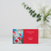 Carte De Visite Kohaku Koi 2 poissons japonais oriental élégant (Debout devant)