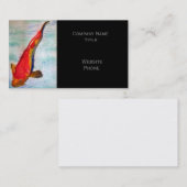 Carte De Visite Kohaku Koi Japonais Poisson élégant oriental (Devant / Derrière)