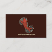 Carte De Visite Koi (arrière - plan Brown) (Dos)