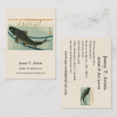 Carte De Visite Koi (Carp) - Impression de poisson japonais de Hir (Devant / Derrière)