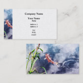 Carte De Visite Koi dans l'eau qui tortille (Devant / Derrière)