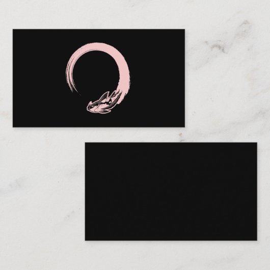 Carte De Visite Koi Kawaii Enso Circle (Devant / Derrière)