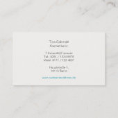 Carte De Visite Kosmetologie Elegante Kreis Hellblau Weiß (Dos)