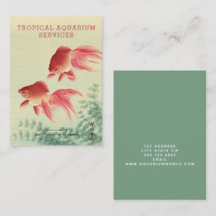 Carte De Visite Koson, Poisson d'or - Art japonais - Aquarium