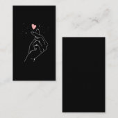 Carte De Visite Kpop Drama Coréen Coeur de doigts Saranghae (Devant / Derrière)