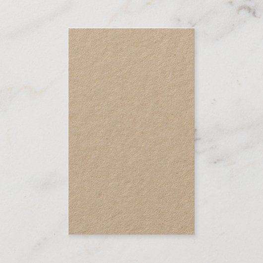 Carte De Visite Kraft Ajouter votre logo QR Code Promotion de text (Dos)