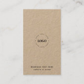 Carte De Visite Kraft Connect with Us Logo Médias sociaux Code QR (Dos)