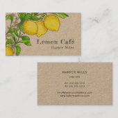 carte de visite kraft de citrons organiques rustiq (Devant / Derrière)