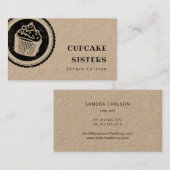 carte de visite kraft de l'estampille du logo de l (Devant / Derrière)