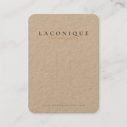 Carte De Visite Kraft | Écran de cheveu | Bijoux (Devant)