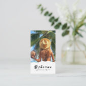 Carte de visite Kraft Guide d'aventure dans les mo (Debout devant)
