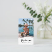 Carte de visite Kraft Guide d'aventure dans les mo (Debout devant)
