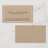 Carte de visite Kraft imprimé uniquement à l'avant (Devant / Derrière)