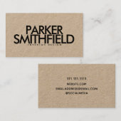 Carte De Visite Kraft minimal (Devant / Derrière)