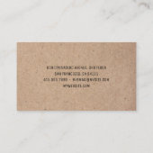 Carte De Visite Kraft Modern Black Diamond Professionnel (Dos)