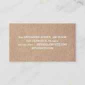 Carte De Visite Kraft Modern White Soins dentaires professionnels (Dos)