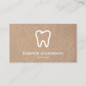 Carte De Visite Kraft Modern White Soins dentaires professionnels (Devant)