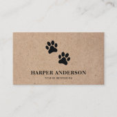 Carte De Visite Kraft Moderne Beauté Simple Pet Care Professionnel (Devant)