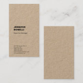 Carte De Visite Kraft moderne moderne et épuré professionnel (Devant / Derrière)