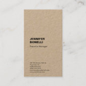 Carte De Visite Kraft moderne moderne et épuré professionnel (Devant)