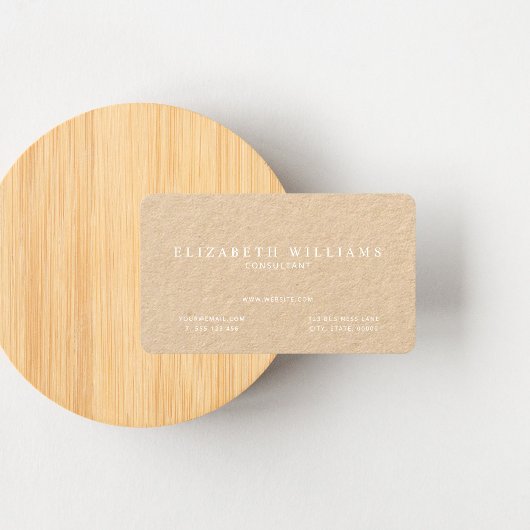 Carte De Visite Kraft professionnel minimaliste
