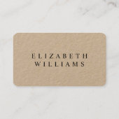 Carte De Visite Kraft professionnel minimaliste (Dos)