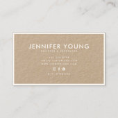 Carte De Visite Kraft professionnel minimaliste blanc moderne (Dos)