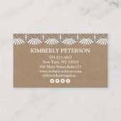 Carte de visite Kraft rustique artisanal (Dos)