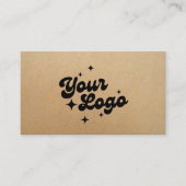 Carte de visite Kraft rustique avec logo (Devant)