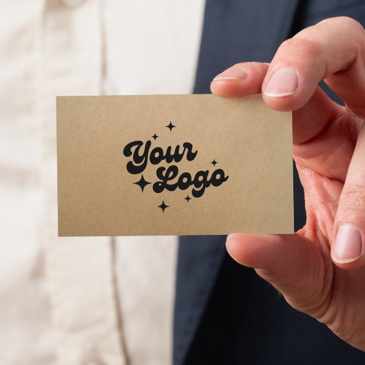 Carte de visite Kraft rustique avec logo