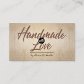 Carte De Visite Kraft rustique fabriqué à la main (Devant)