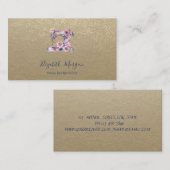 Carte De Visite Kraft Rustique, Lotus, Machine à coudre Confetti O (Devant / Derrière)