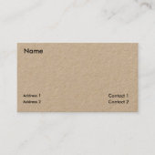 Carte De Visite Kraft rustique - minimaliste (Devant)