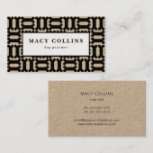 carte de visite kraft rustique pour os de chien (Devant / Derrière)