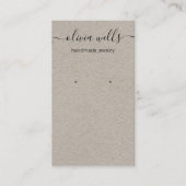 Carte De Visite Kraft Signature Script Écran d'oreille Écran Entre (Devant)