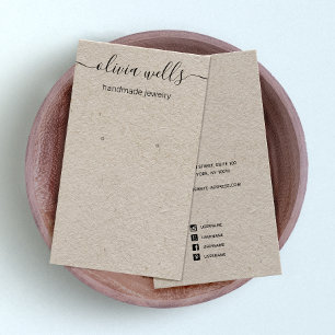 Carte De Visite Kraft Signature Script Écran d'oreille Écran Entre