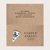 Carte De Visite Kraft Sweets boulangerie moderne Professionnelle (Extérieur déplié)