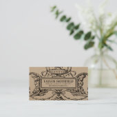 Carte de visite Kraft vintage (Debout devant)