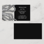 Carte De Visite Kraken - Octopus géant noir / Cthulu (Devant / Derrière)